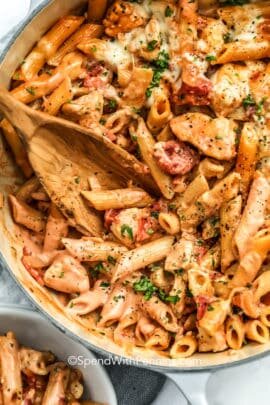 closeup of One Pot Chicken Pasta