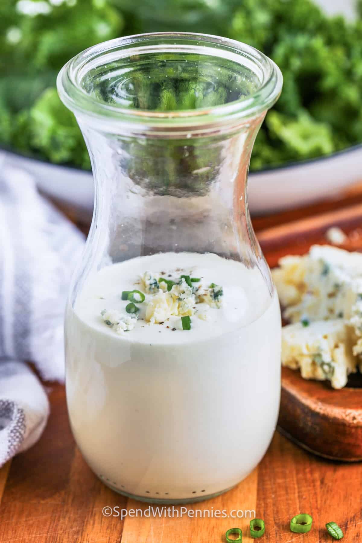 jar of Blue Cheese Dressing