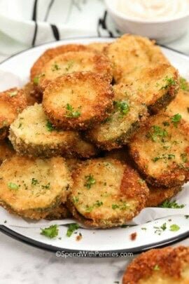 fried zucchini on a plate