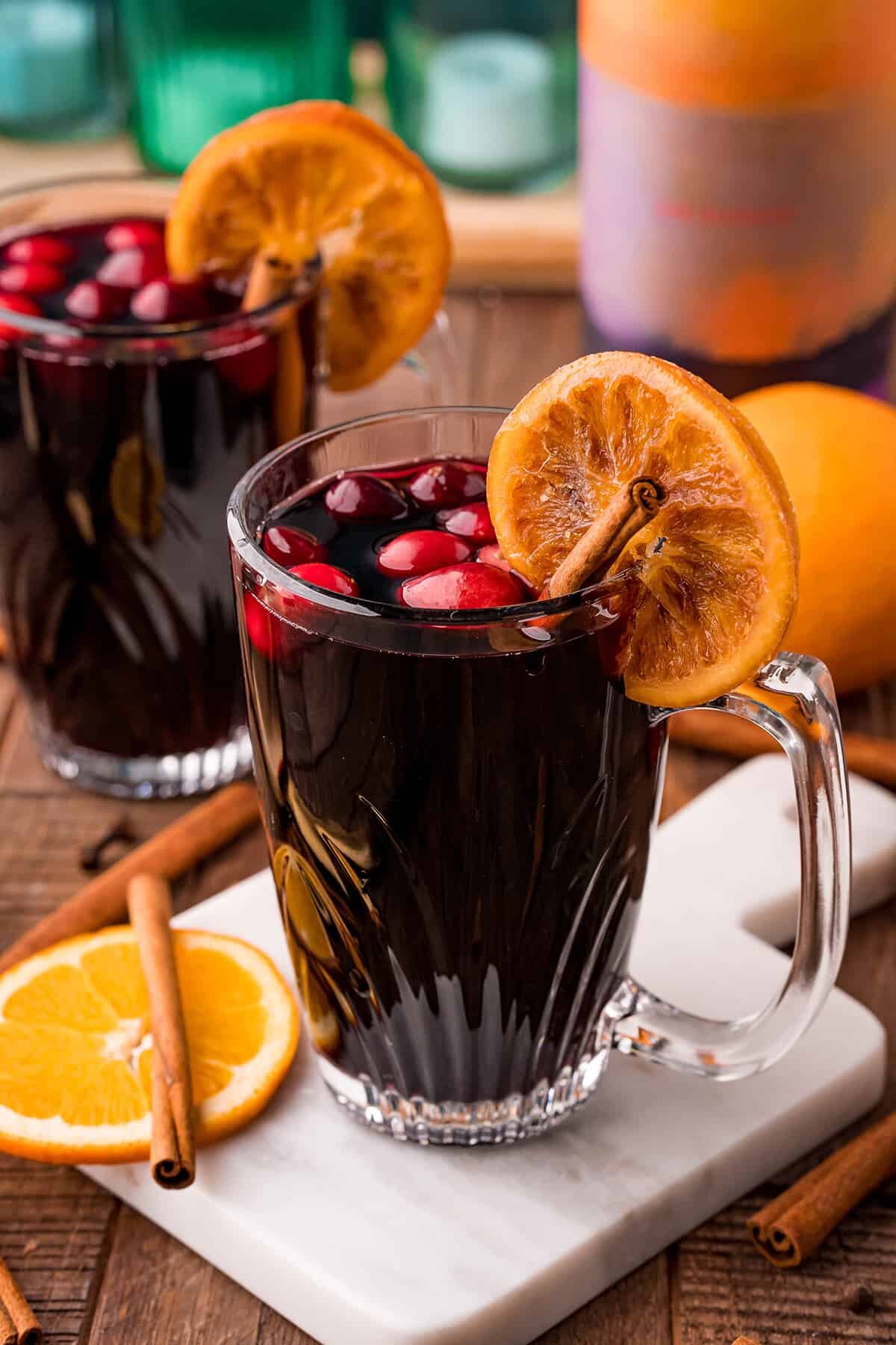 glasses of Easy Mulled Wine