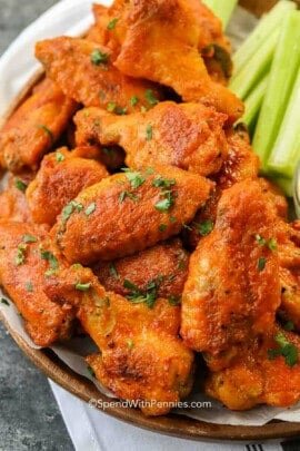 easy plated Baked Buffalo Wings