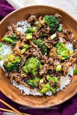 plated Beef and Broccoli